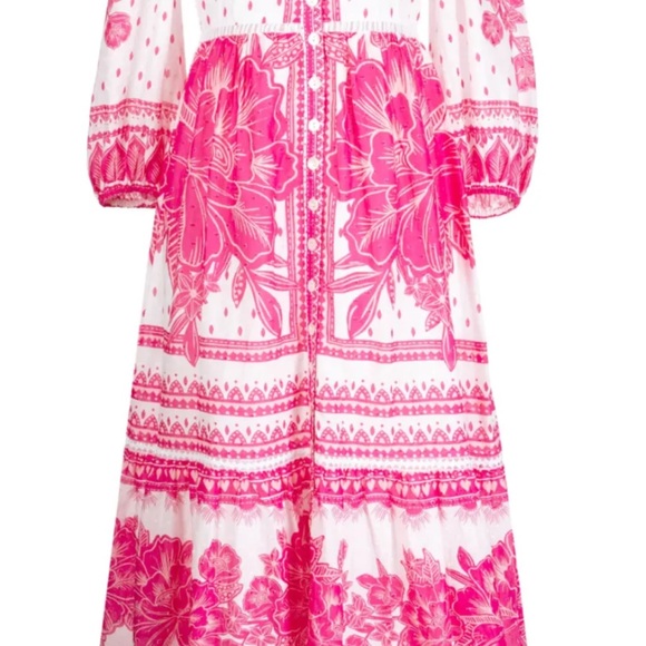 FARM Rio's Tropical Woodcut dress Size M - Picture 2 of 6